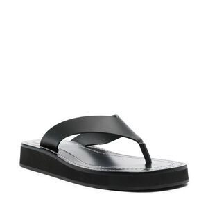 The Row ginza flip flops in black